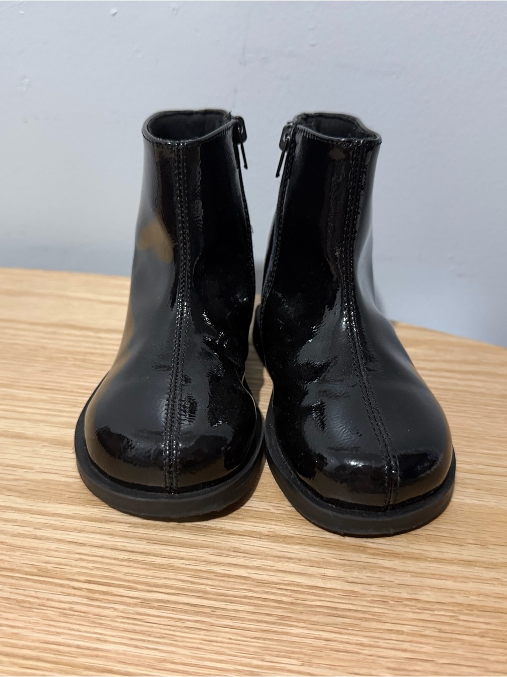 Zara Black Patent Kids Ankle Boots